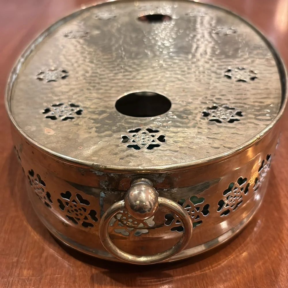 🫖 Antique Solid Brass Middle Eastern Double Teapot or Food Warmer - Picture 2 of 4